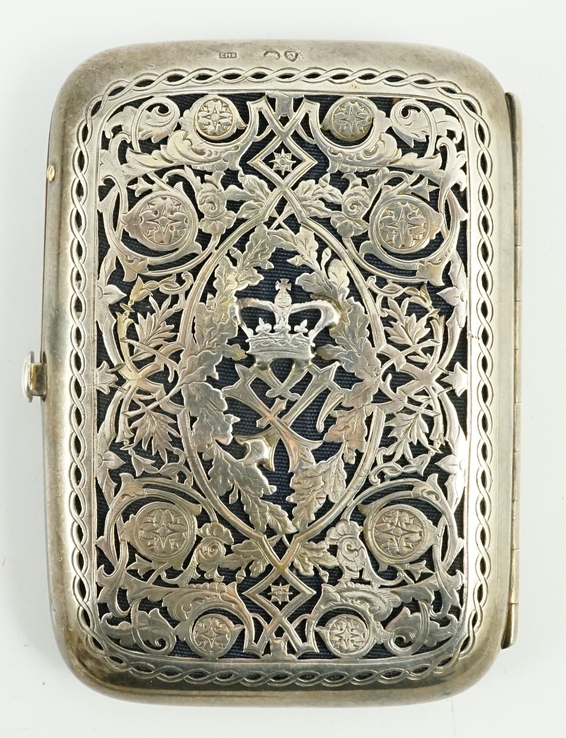 Lieutenant-General Sir Charles Craufurd Fraser VC KCB. A Victorian V.C. Winner's silver mounted cigarette case, 11th Hussars, Edward H Stockwell, London, 1868